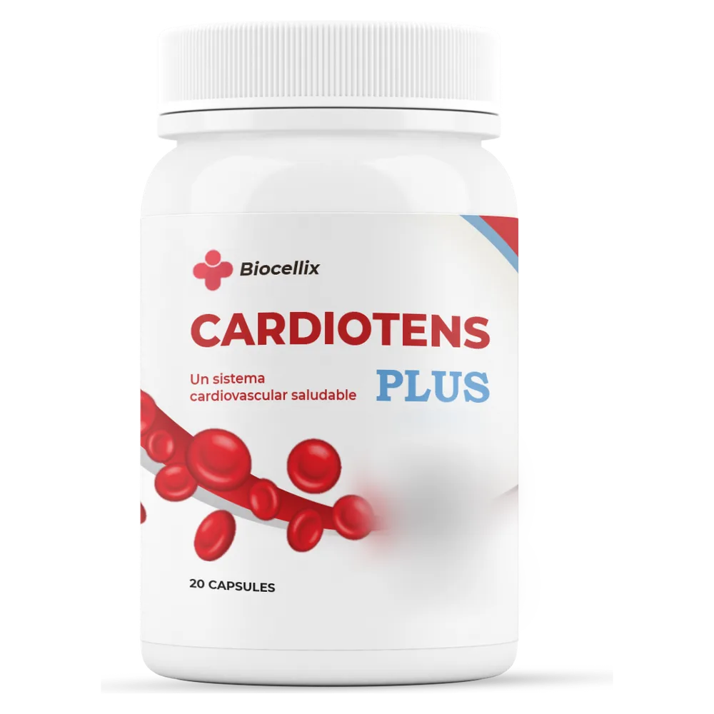 Frasco de Cardiotens Plus de 20 cápsulas